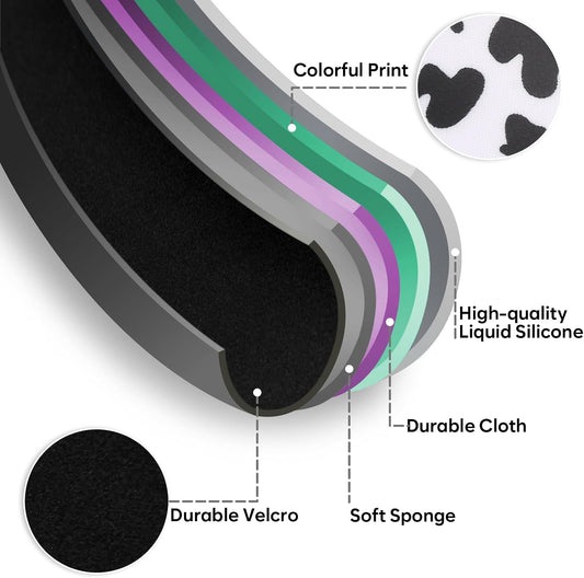 2 PCS Seat Belt Cover Pad, Soft and Cute Seat Belt Protector, Universal Car Accessories and Interior Décor (Cow Print)