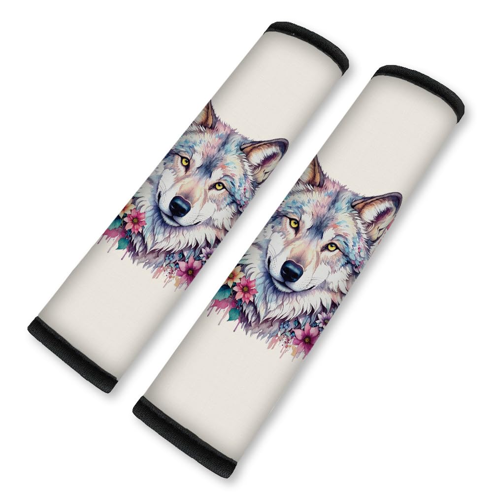 2Pcs Soft Auto Seat Belt Cover Pad Neon Galaxy Sea Turtle Print Colorful Car Seatbelt Shoulder Cushion for Comfortable Driving, Compatible with All Cars' Seatbelt and Backpack Straps