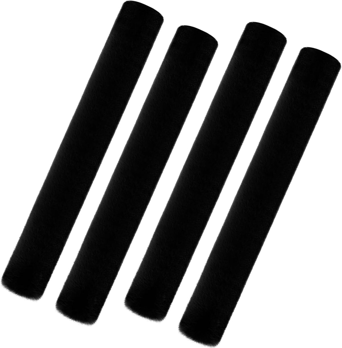 Boao 4 Pack Sheepskin Seat Belt Cover Shoulder Pad,25.5 Inch,Black