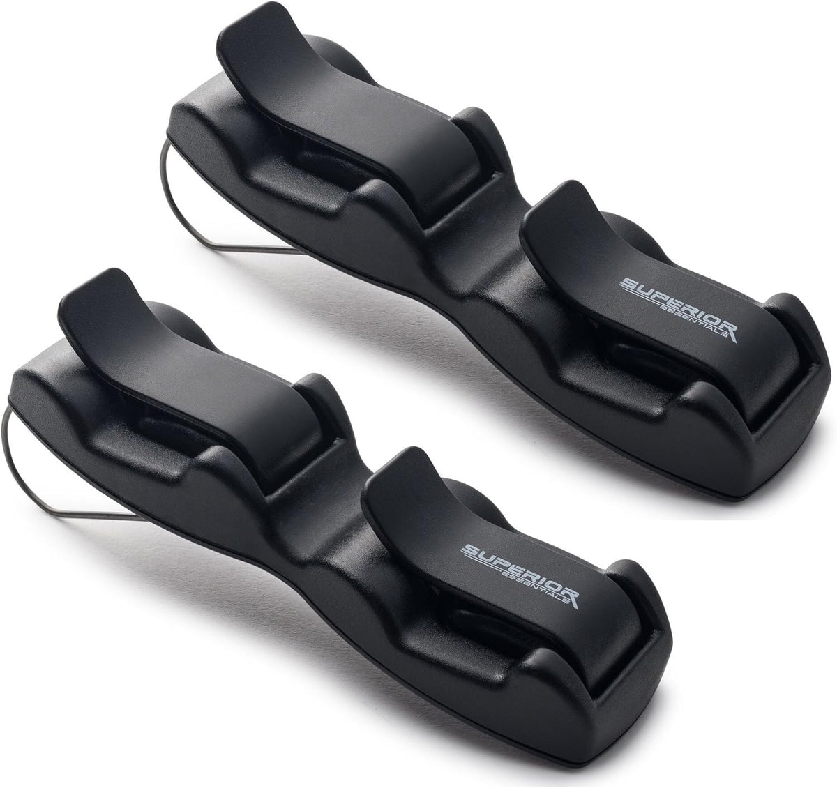 SUPERIOR ESSENTIALS Sunglass Holder for Car Visor Clip - Sun-Glasses Holder and Ticket Card Clips - Car Visor Accessories - Luxury Eyeglass Car Mount (Pack 1)