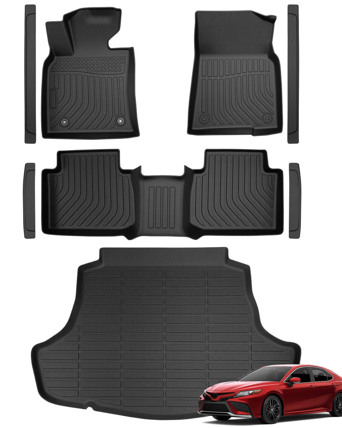 for Toyota Sienna 2013-2020 Floor Mats Cargo Liner Trunk Mat (8 Seater)