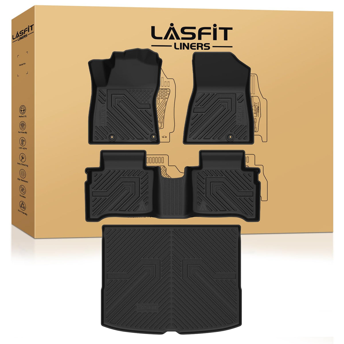 LASFIT Floor Mats for KIA EV9 6-Seat 2026 2025 2024