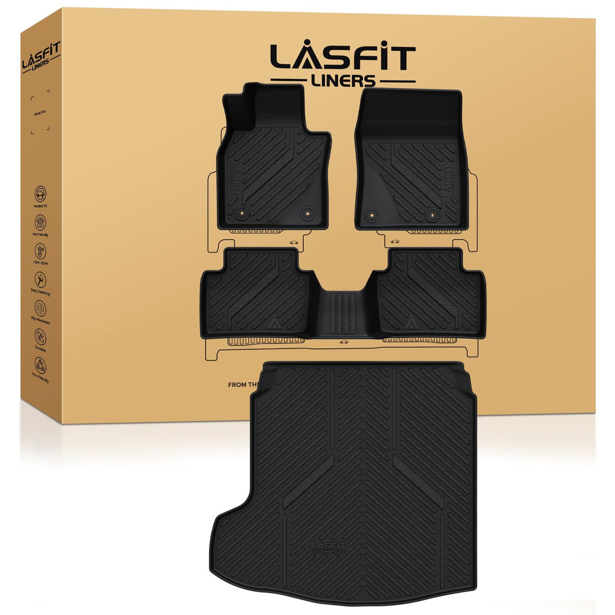 LASFIT Floor Mats for KIA EV9 6-Seat 2026 2025 2024