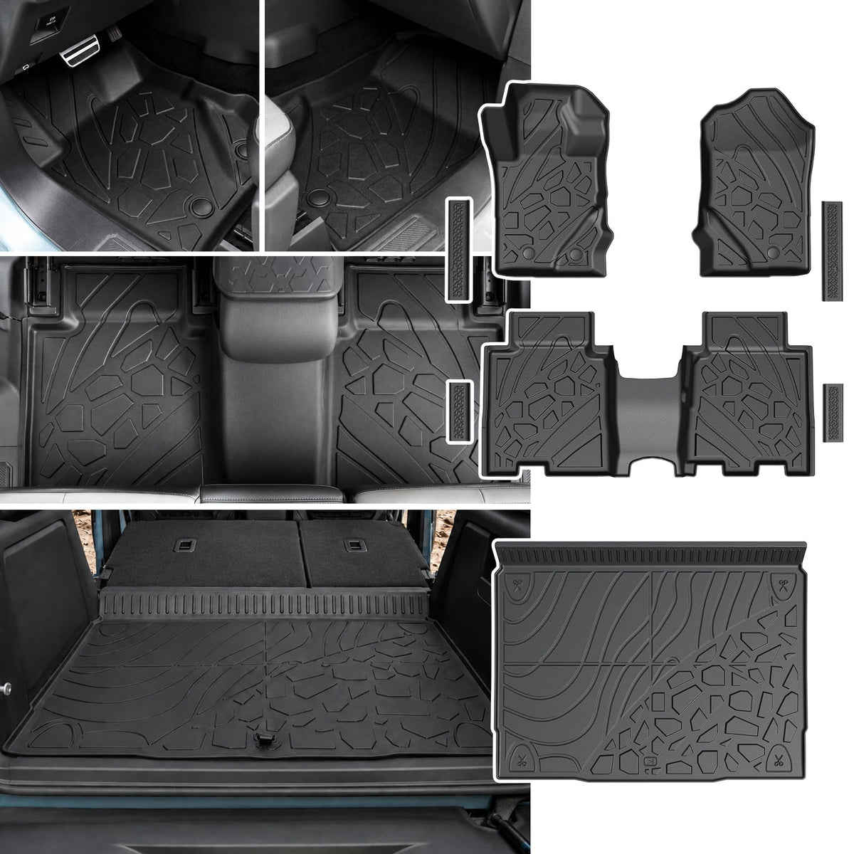 Floor Mats for Ford Expedition Max 2018-2024 8 Seats w/Cargo Mat