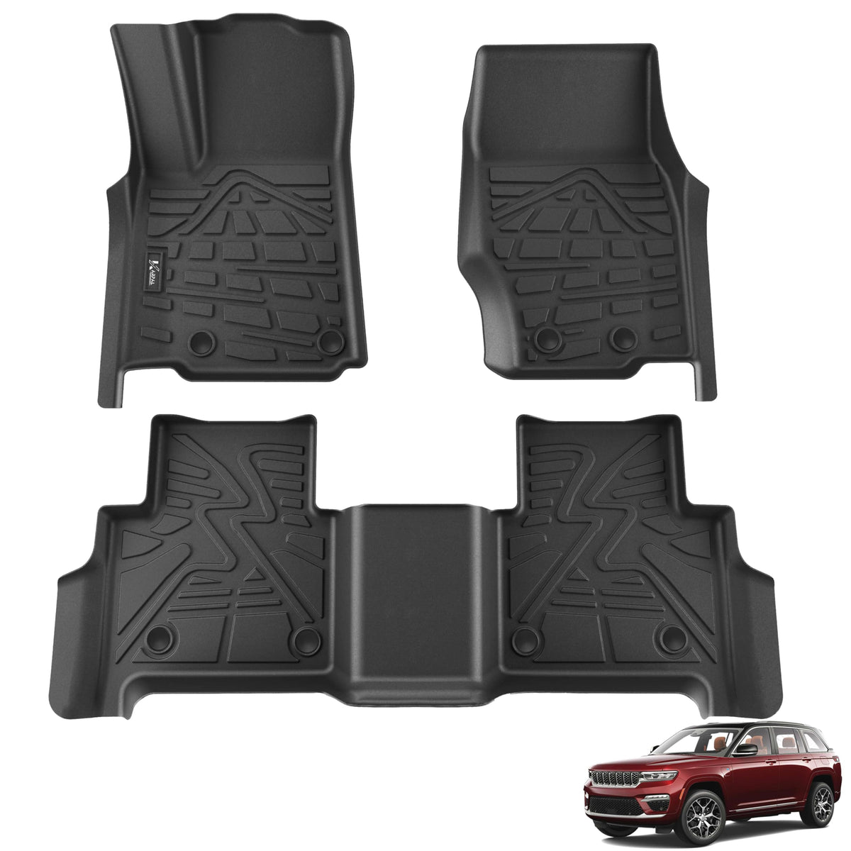 KARPAL Floor Mats for 2017-2026 2027 Chrysler Pacifica 7 Seats (Not Hybrid)
