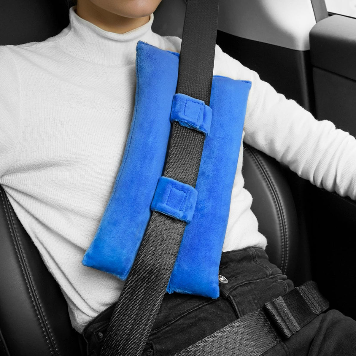 Seat Belt Pillow for Mastectomy Post-Surgery, Heart Surgery Recovery Support Cushion for Chest Chemo Port Pacemaker Bypass Hysterectomy Recovery Pillow (Black)