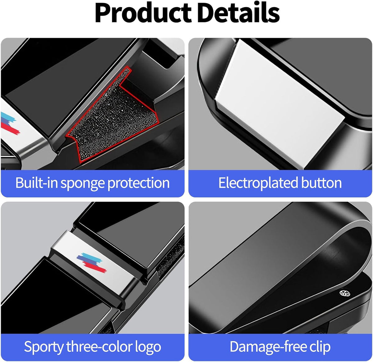 1 Pack ABS Sunglasses Holder for Car Visor for BMW X5 X3 X1 X7 X6