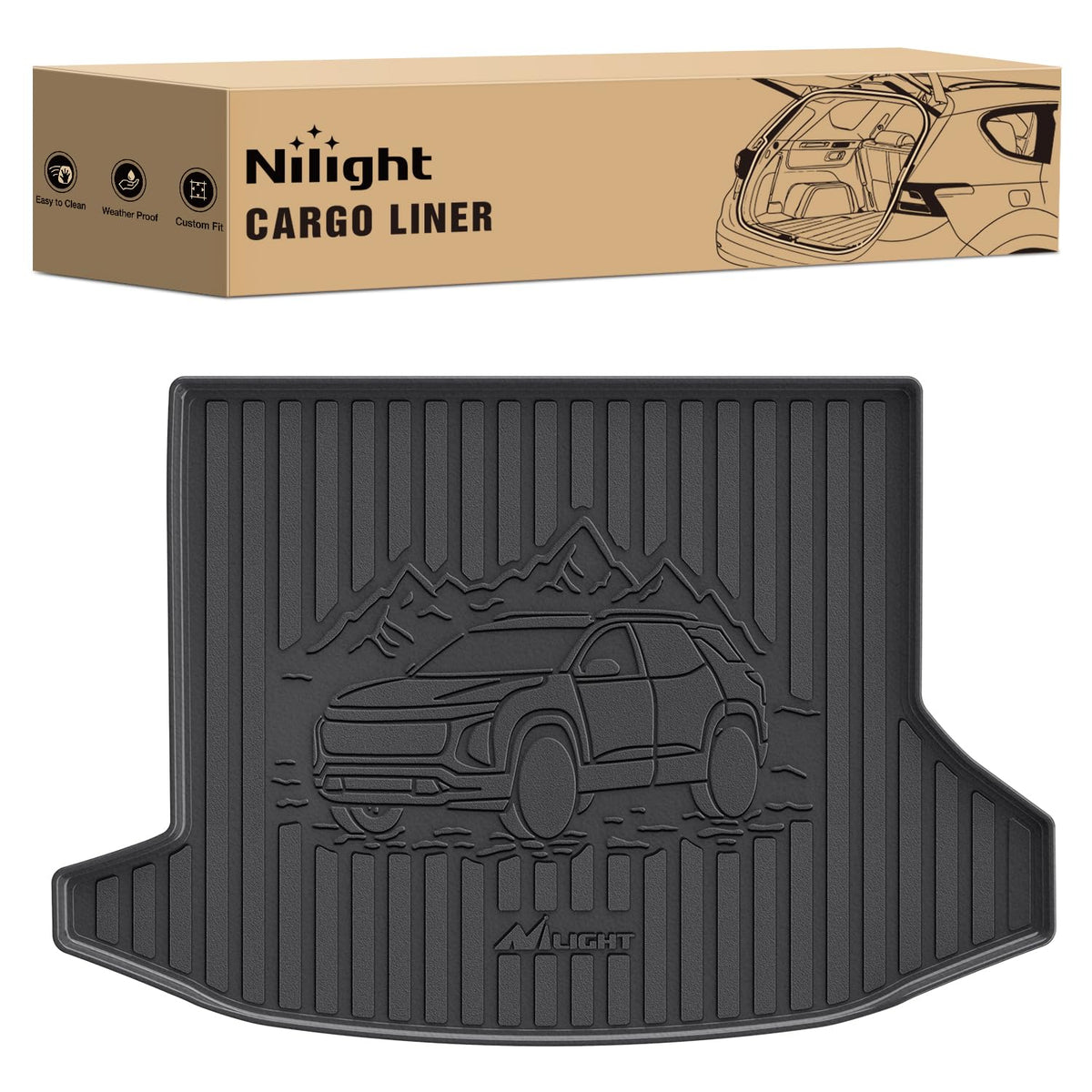 Nilight TPE Floor Mats for Chevy Silverado GMC Sierra Extended Cab