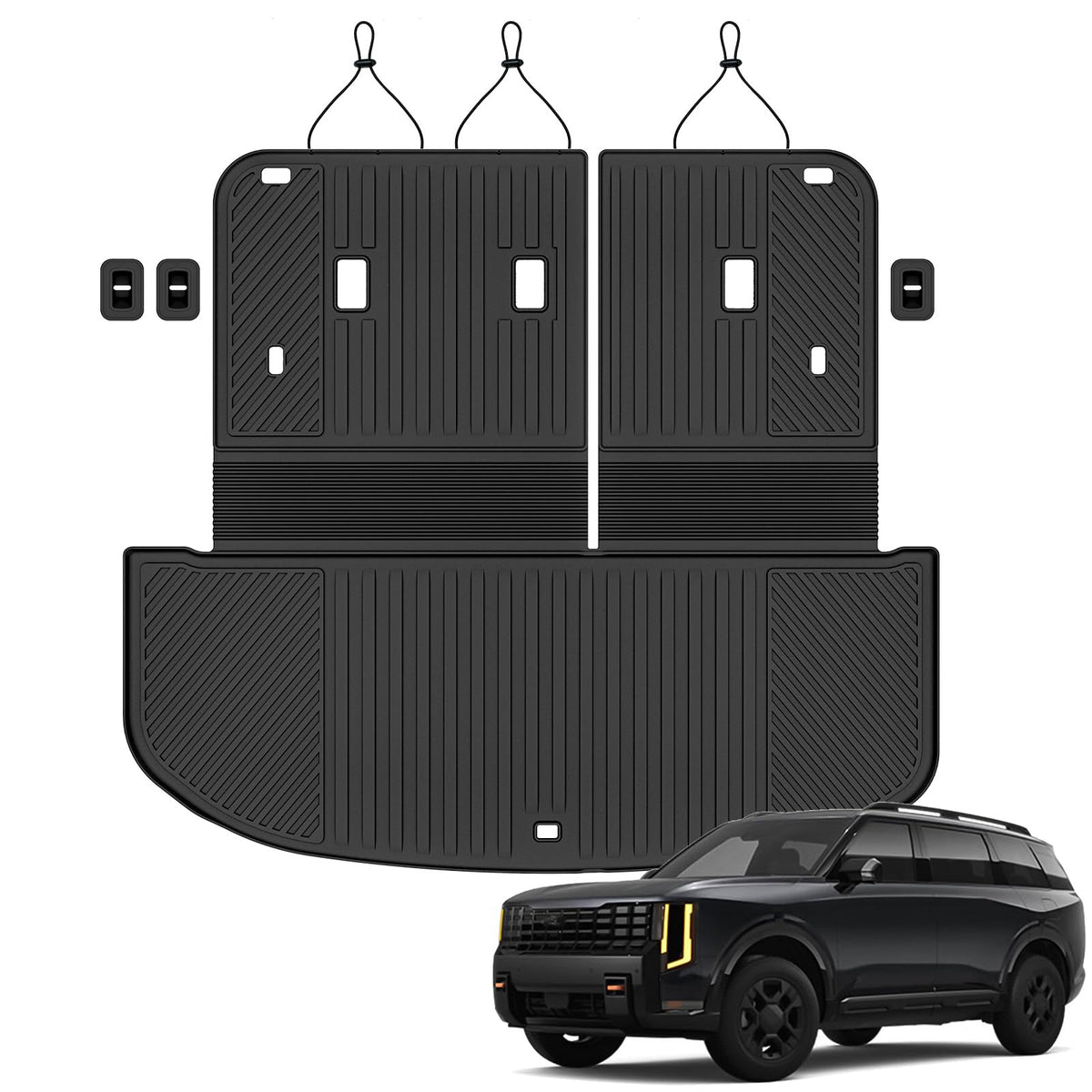 AUXKO Floor Mats Cargo Mat Backrest Mat for 2027 Kia Telluride Hybrid