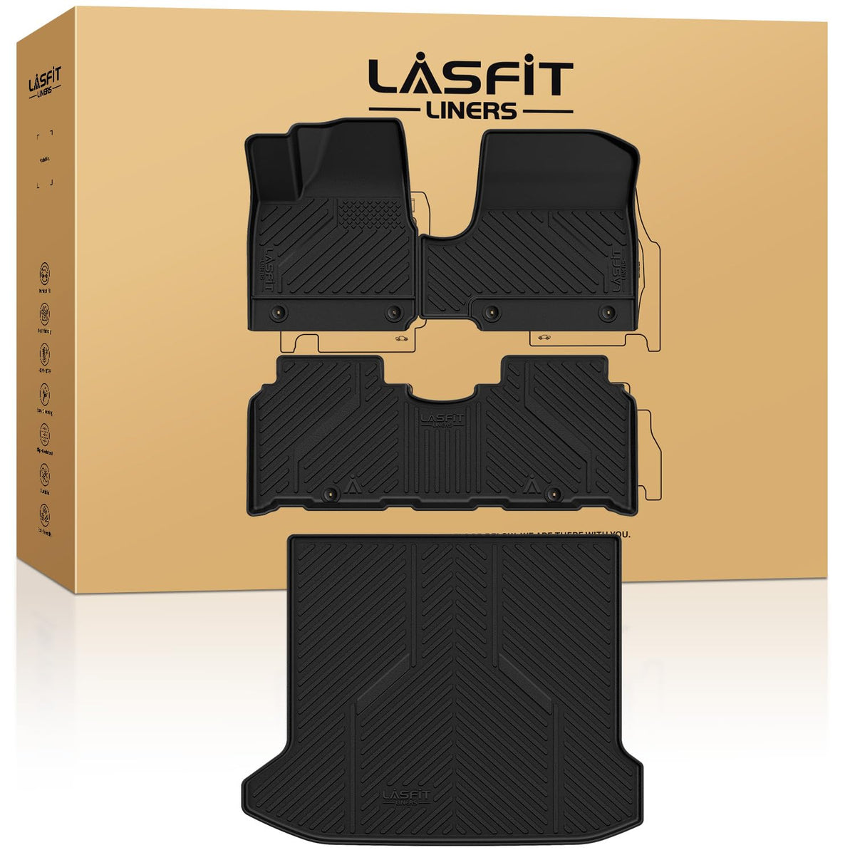 LASFIT Floor Mats for KIA EV9 6-Seat 2026 2025 2024