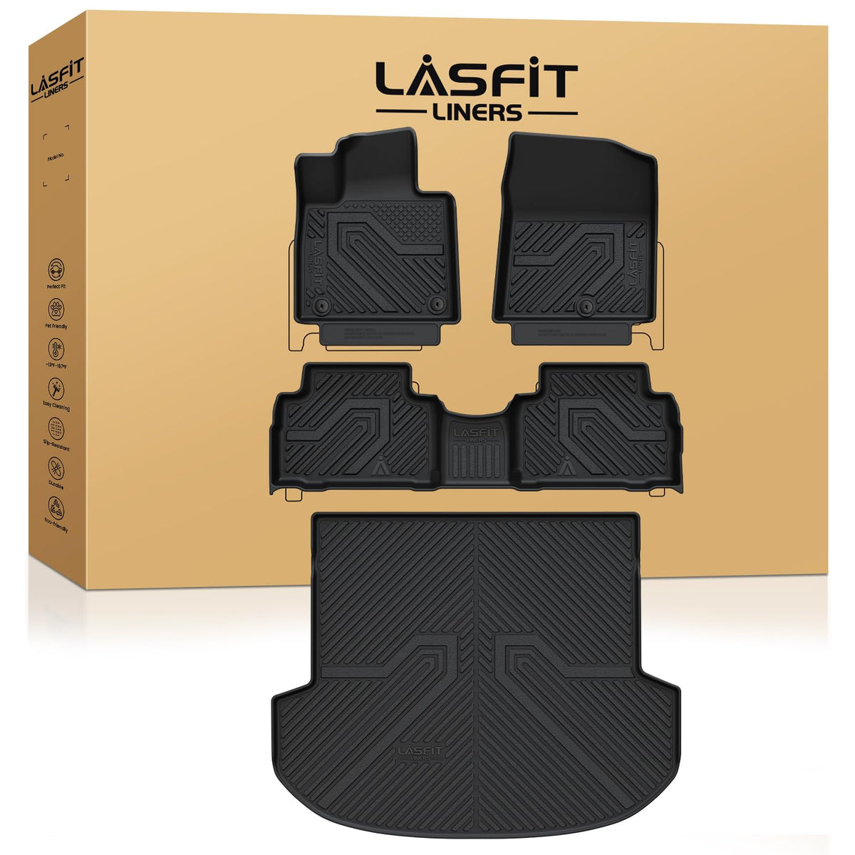 LASFIT Floor Mats for KIA EV9 6-Seat 2026 2025 2024