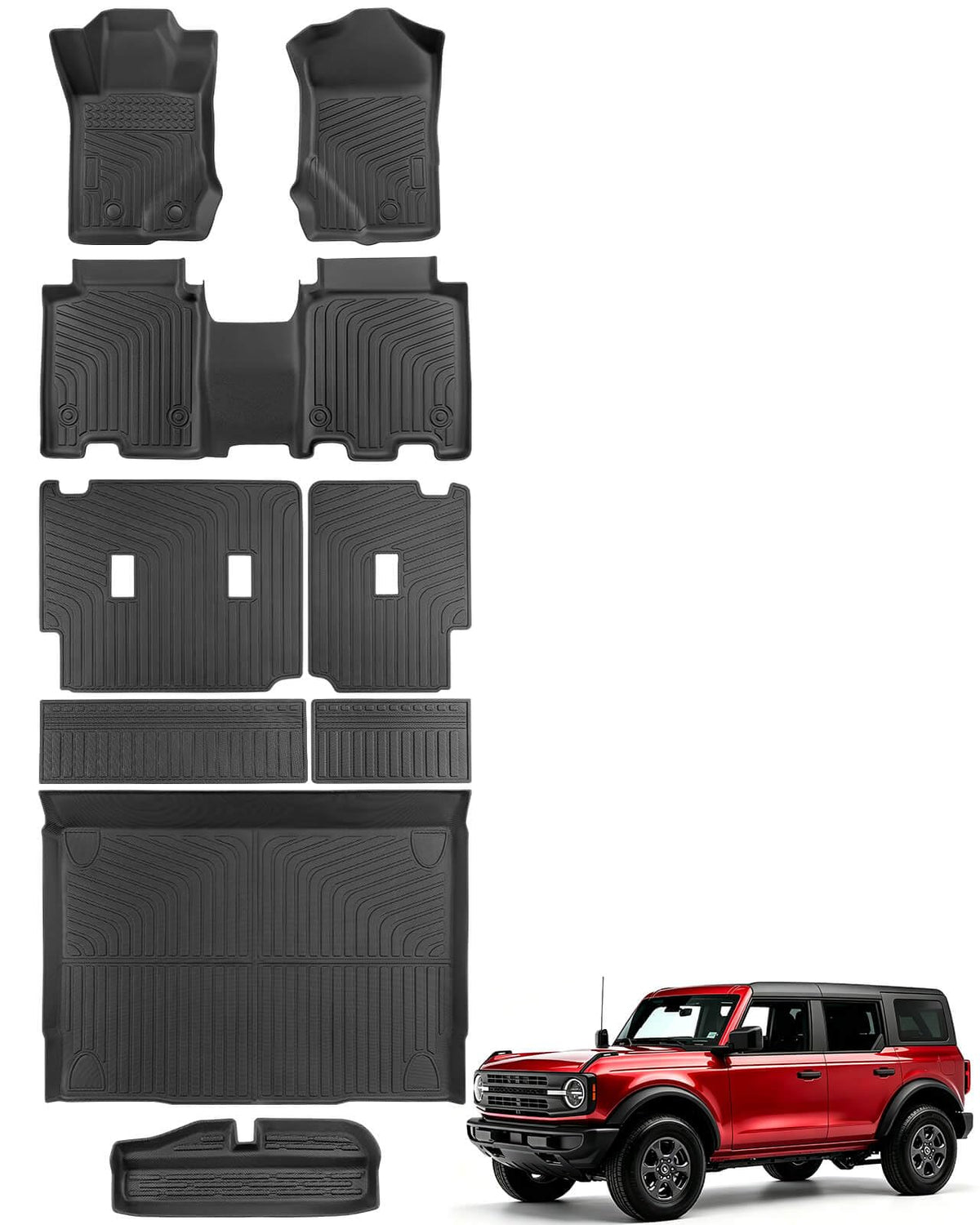 for Toyota Sienna 2013-2020 Floor Mats Cargo Liner Trunk Mat (8 Seater)