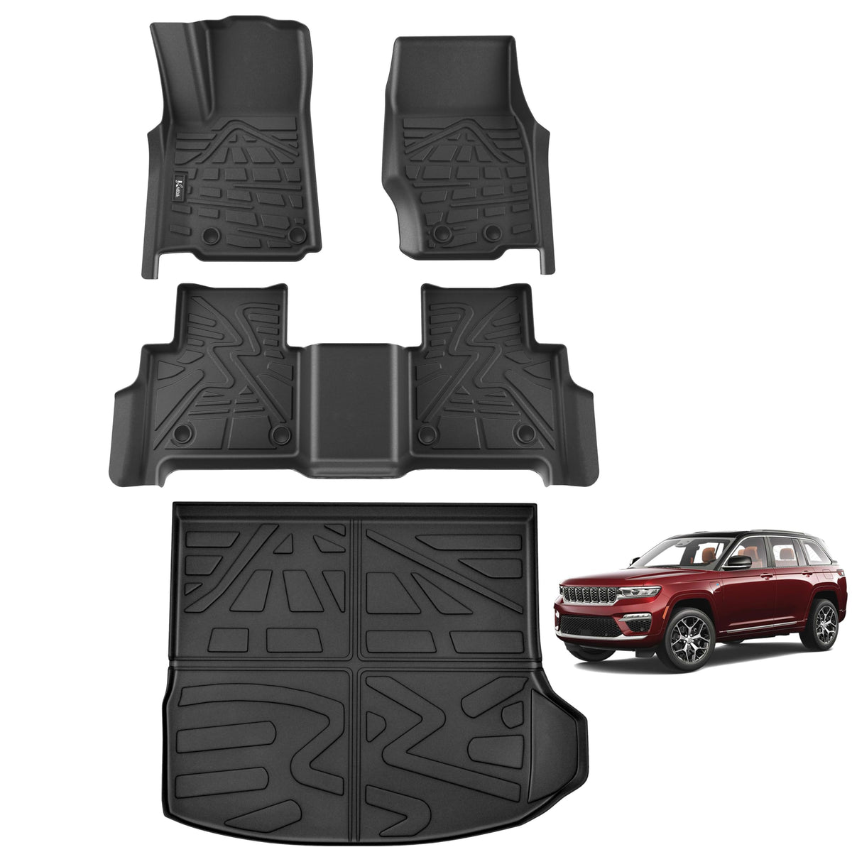 KARPAL Floor Mats for 2017-2026 2027 Chrysler Pacifica 7 Seats (Not Hybrid)