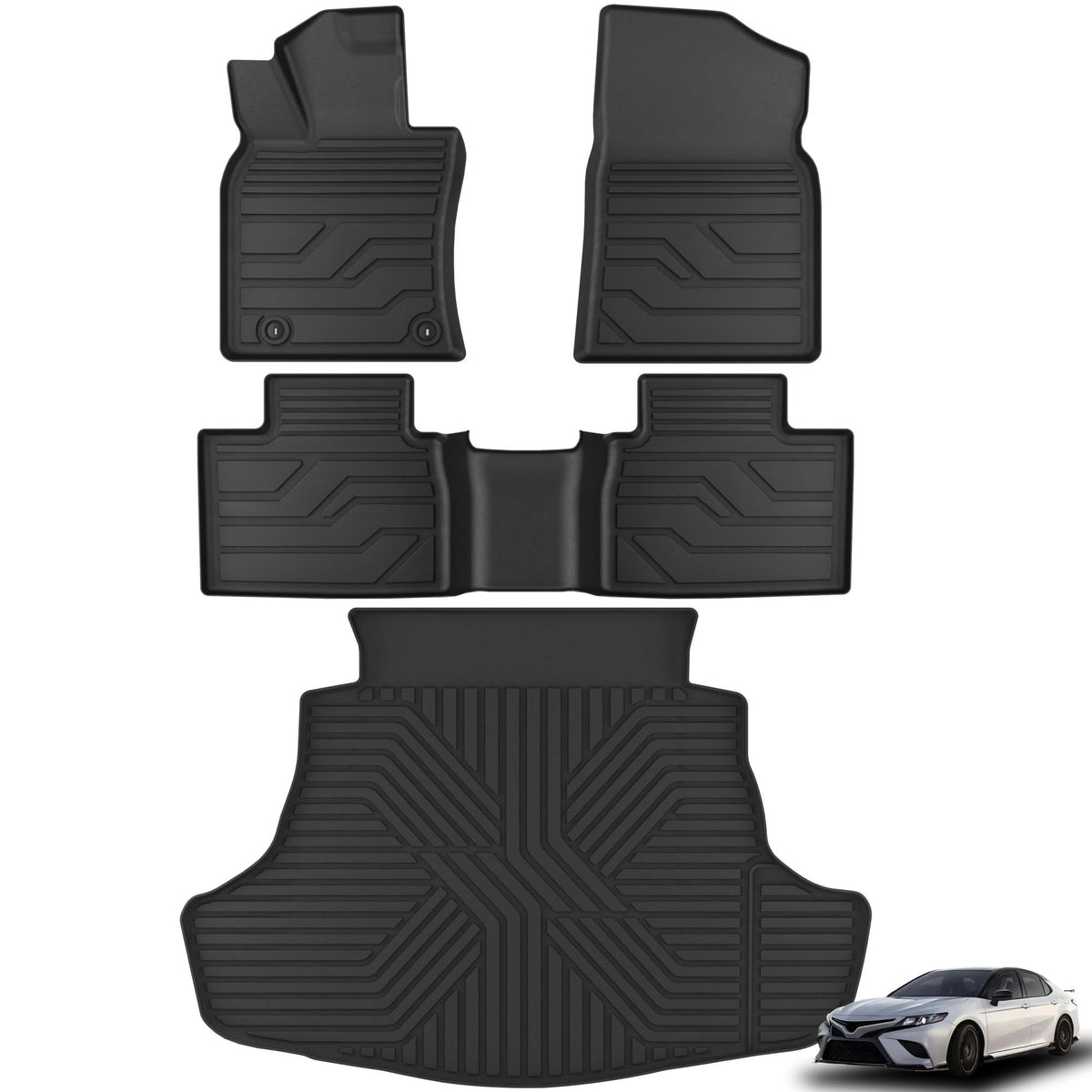 KARPAL Floor Mats for 2013-2024 Toyota 4Runner 5-Seat(W/o Sliding Tray)