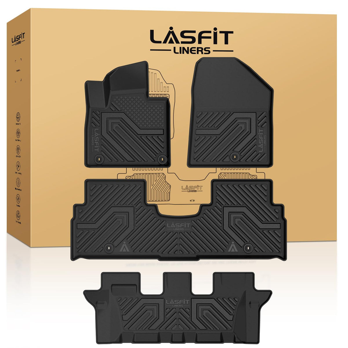 LASFIT Floor Mats for KIA EV9 6-Seat 2026 2025 2024