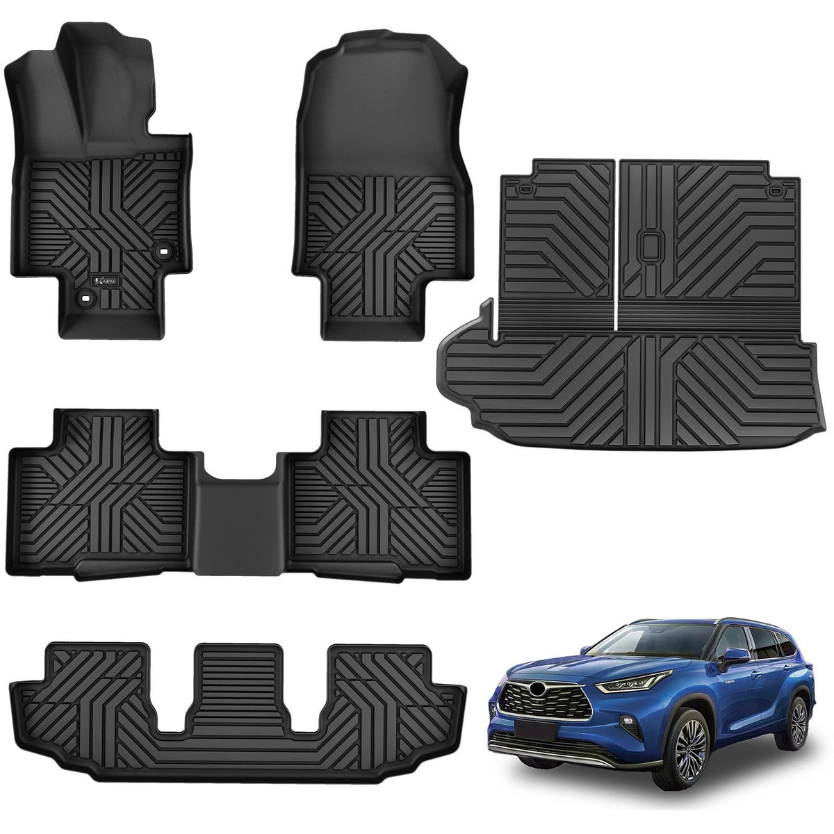 KARPAL Floor Mats for 2013-2024 Toyota 4Runner 5-Seat(W/o Sliding Tray)