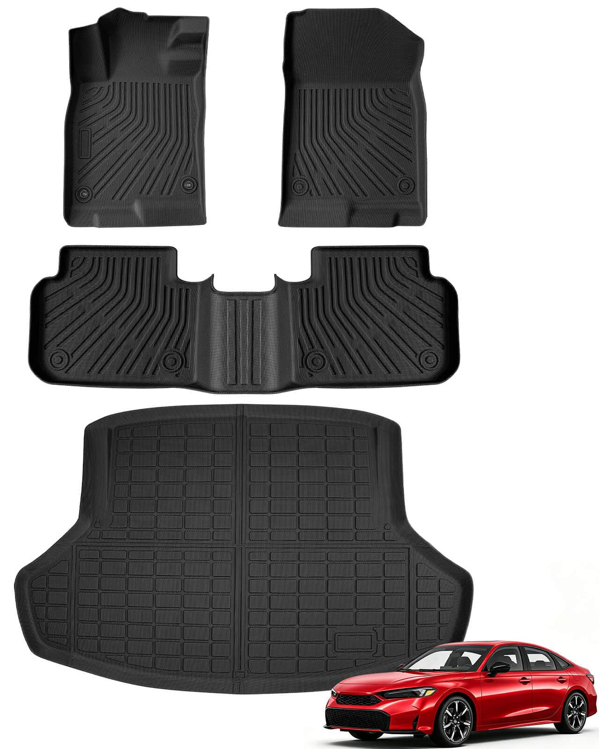 for Toyota Sienna 2013-2020 Floor Mats Cargo Liner Trunk Mat (8 Seater)