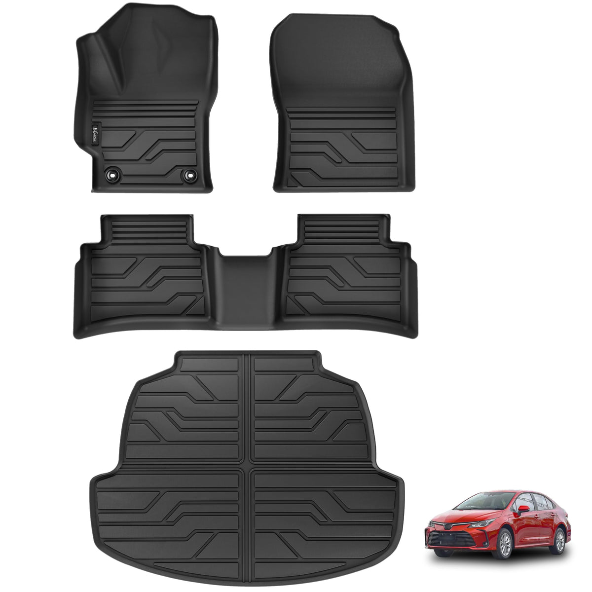 KARPAL Floor Mats for 2013-2024 Toyota 4Runner 5-Seat(W/o Sliding Tray)