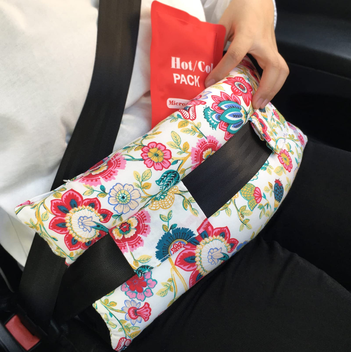 Hysterectomy Pillow Abdominal Surgery Seatbelt Pillows with Pocket Myomectomy Comfort Cushion for Belly Incision Tummy Tuck C-Section Recovery Gifts Women Patients (Minky Black)