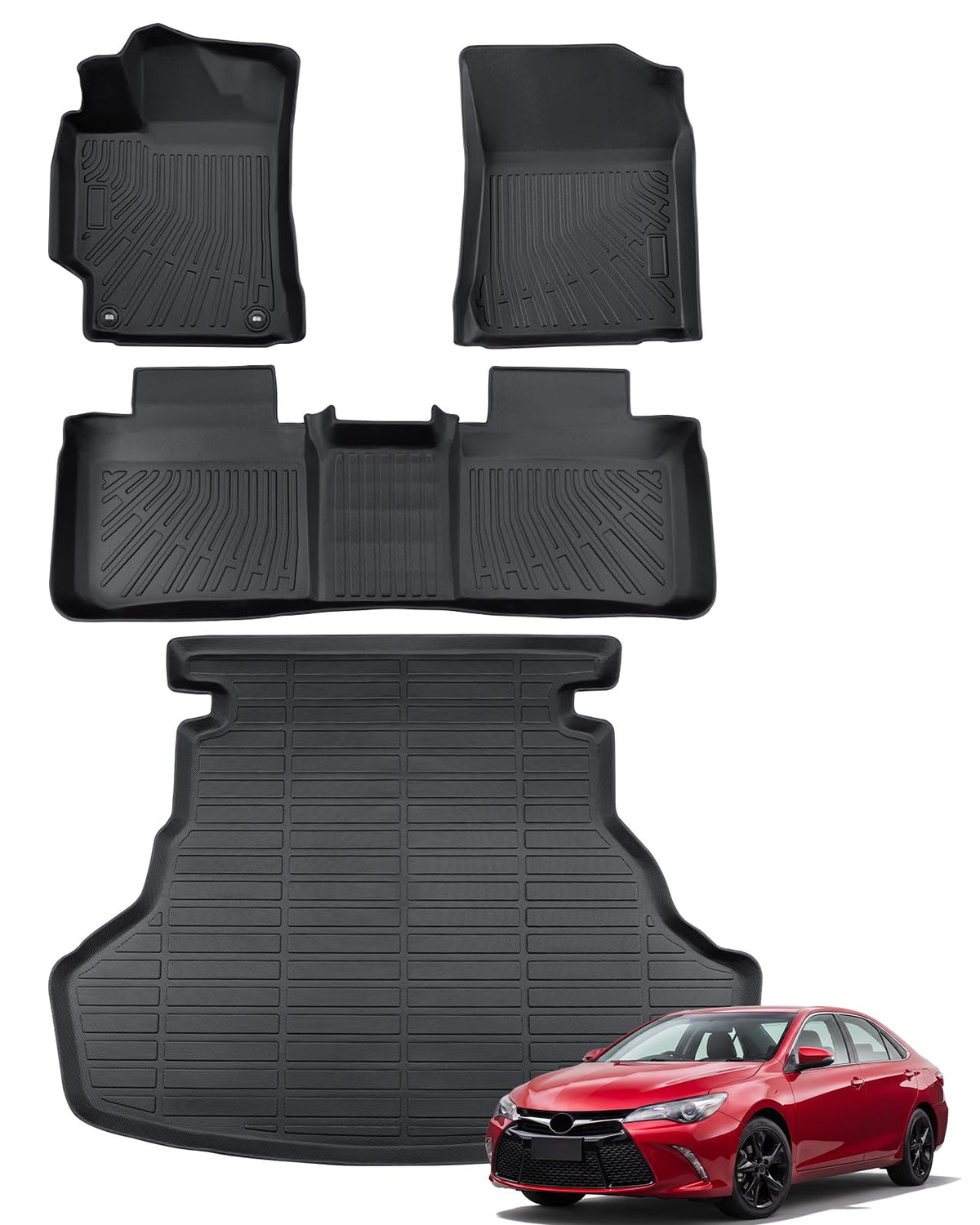 for Toyota Sienna 2013-2020 Floor Mats Cargo Liner Trunk Mat (8 Seater)