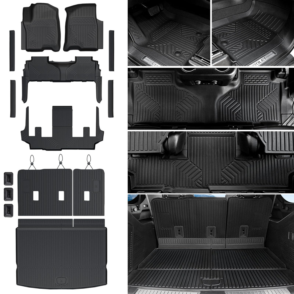 Floor Mats for Dodge Durango 2016-2026 7 Seats w/Bench Seats