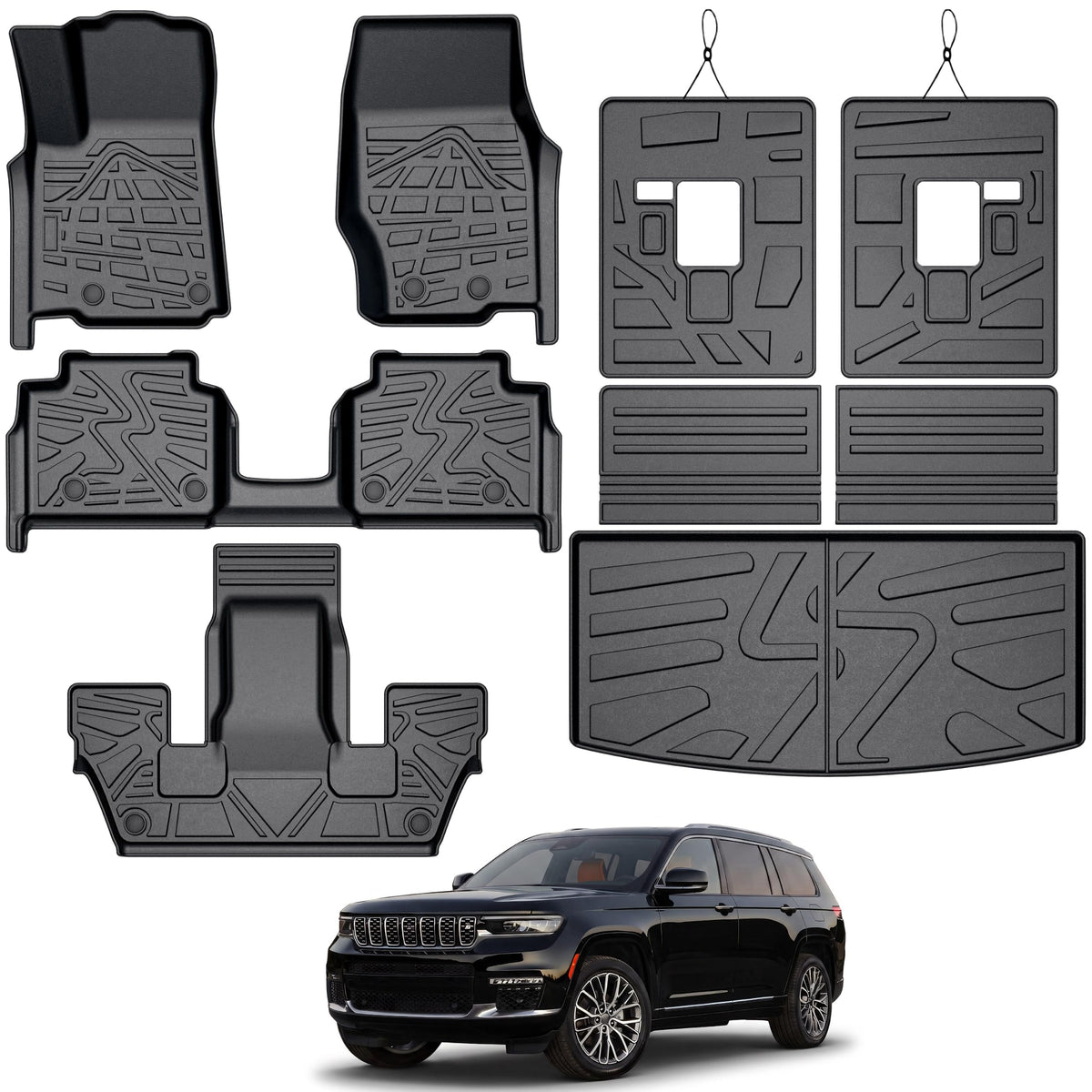 KARPAL Floor Mats for 2017-2026 2027 Chrysler Pacifica 7 Seats (Not Hybrid)