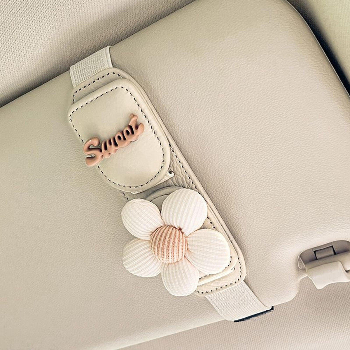 Car Sunglasses Holder Eyeglass Clip with Sun Visor Storage for Cards Magnetic Eyewear Clamp Car Decor