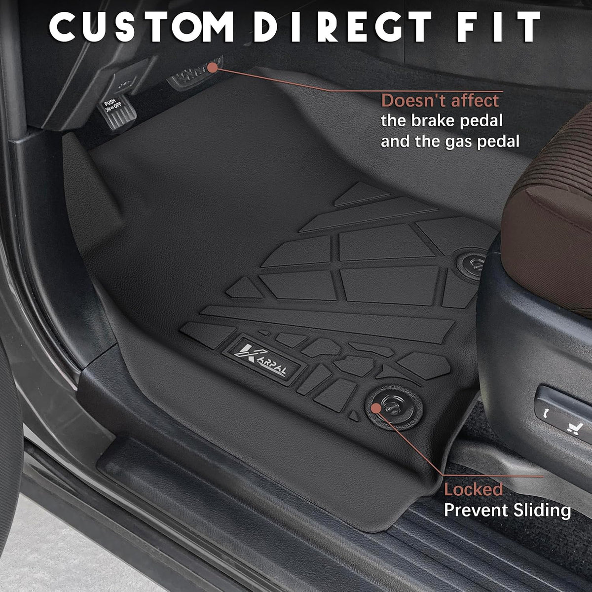 KARPAL Floor Mats for 2013-2024 Toyota 4Runner 5-Seat(W/o Sliding Tray)