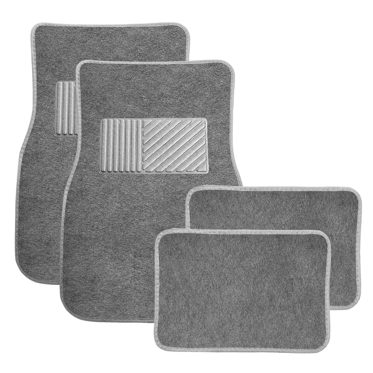 4 PCS Car Floor Mats, Anti-Slip Front & Rear Auto Carpet Pad for All Weather Protection, Waterproof Floor Mat Heavy Duty Protective Pad Universal for Cars Trucks SUVs (Black)