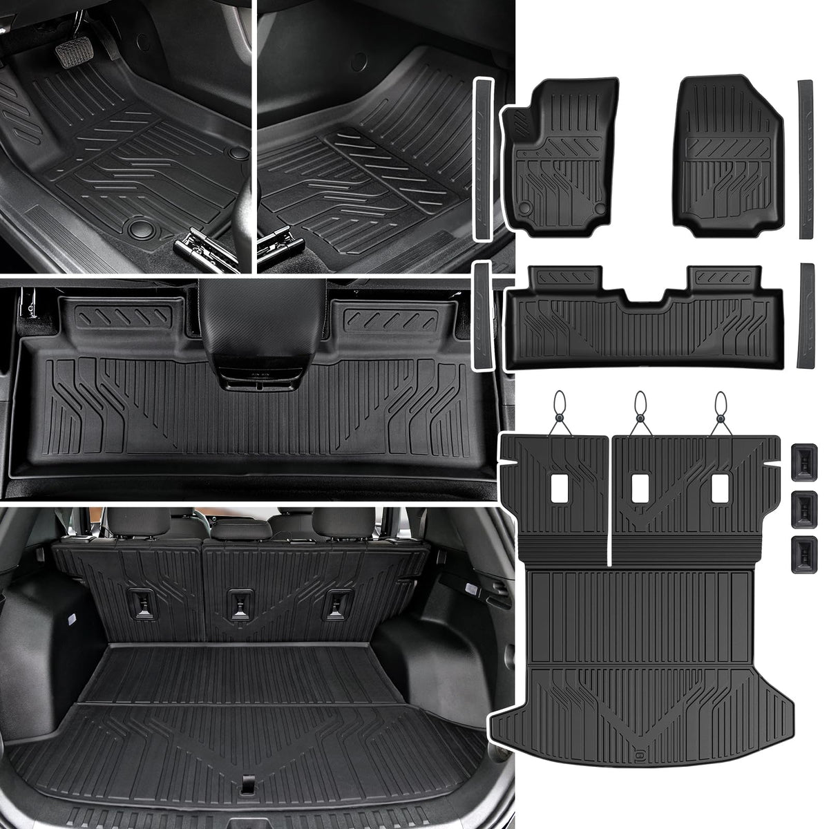 Floor Mats for Dodge Durango 2016-2026 7 Seats w/Bench Seats