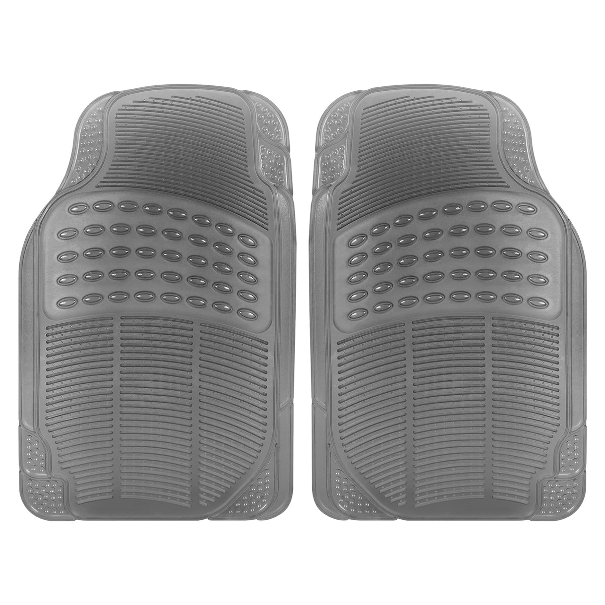 Carbella FlexTough LITE Rubber Car Mats Full Set - All Weather Floor Mats for Trucks, Cars & SUVs - Automotive Waterproof Blue Car Floor Mats for Cars Interior Accessories Universal Trim-to-Fit