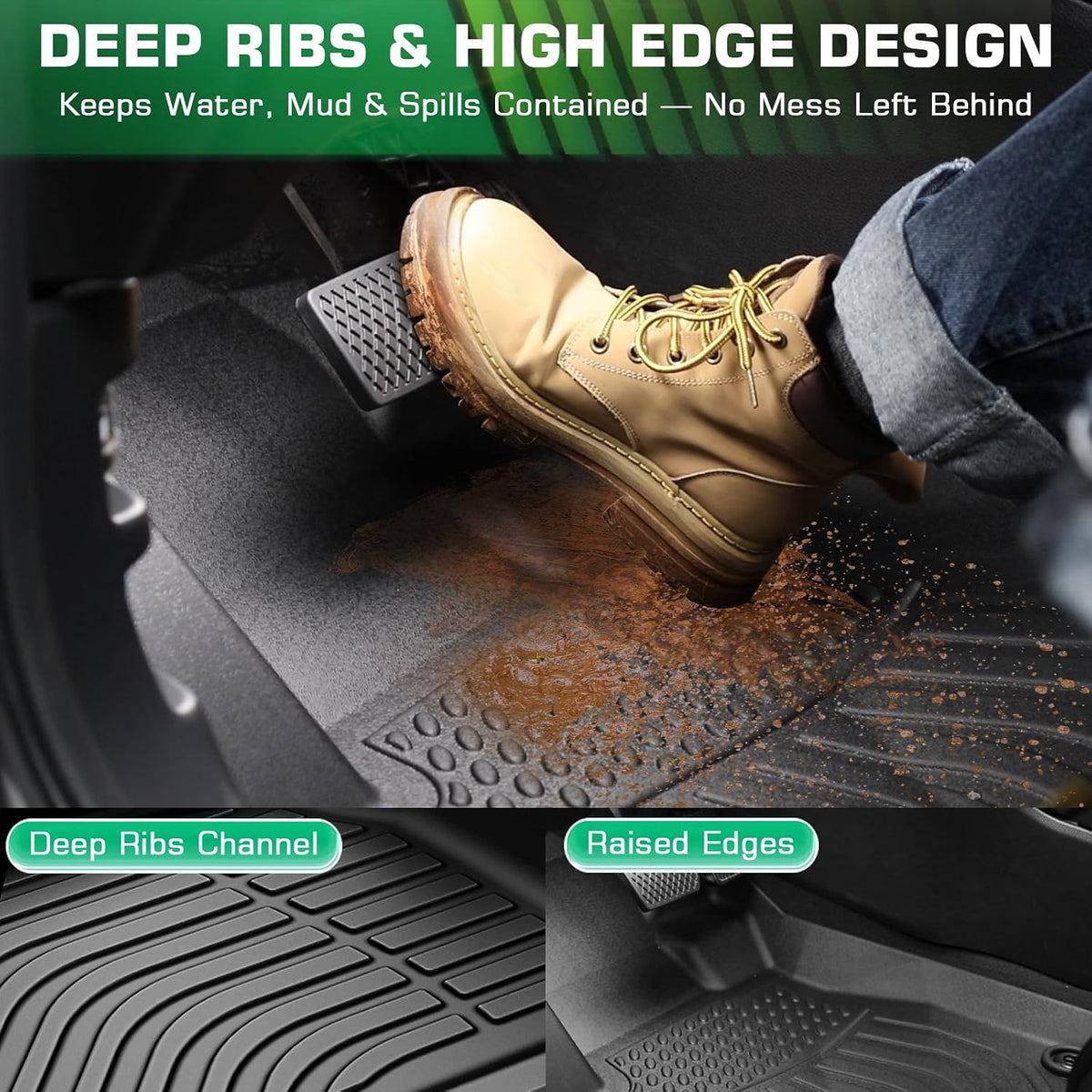 Floor Mats for Ford Taurus 2019-2010, for Taurus SE | SEL | Limited | SHO