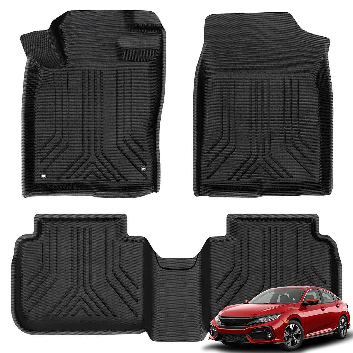 YITAMOTOR Floor Mats Fit 2022-2026 Honda Civic Sedan Gasoline & Hybrid