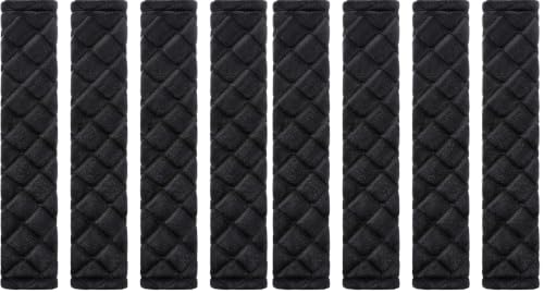 Tatuo 4 Pack Seat Belt Cover Extra Long Soft Pad for Car,15.8 Inch,Black