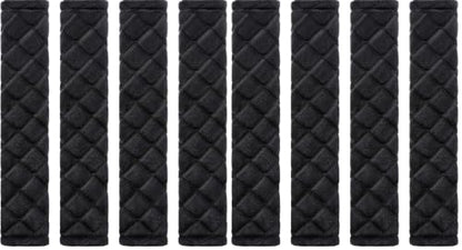 Tatuo 4 Pack Seat Belt Cover Extra Long Soft Pad for Car,15.8 Inch,Black
