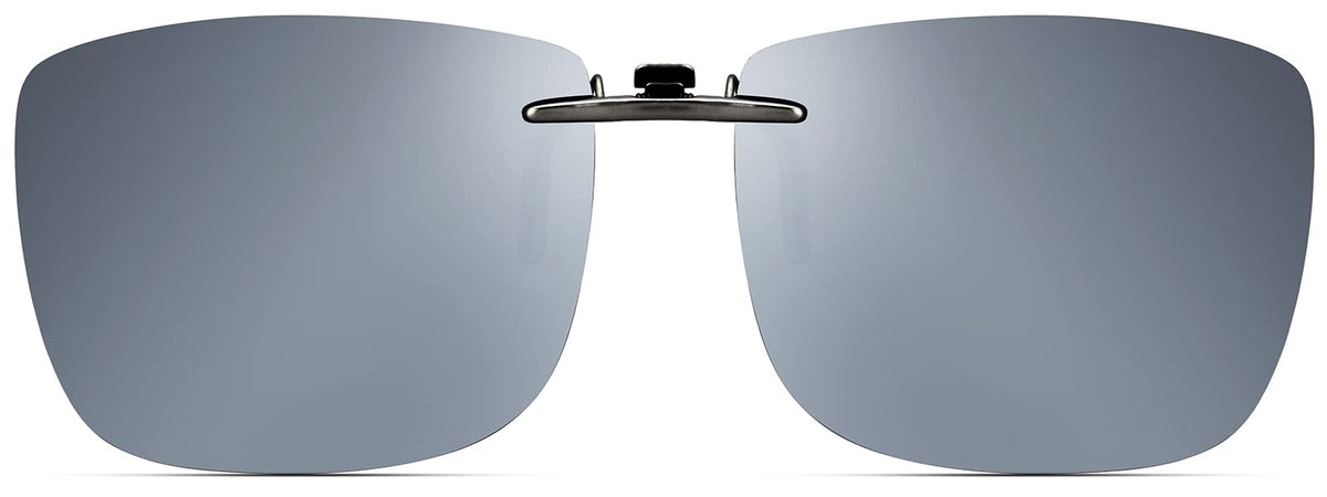 CAXMAN Polarized Clip On Sunglasses Over Prescription Glasses Men Women Compact Fit Non-Flip Up