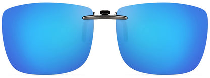 CAXMAN Polarized Clip On Sunglasses Over Prescription Glasses Men Women Compact Fit Non-Flip Up