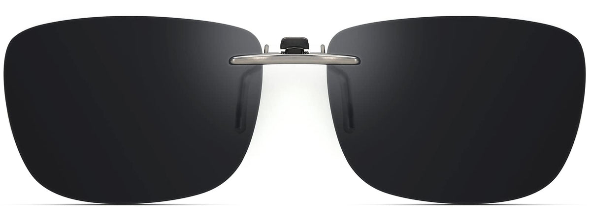 CAXMAN Polarized Clip On Sunglasses Over Prescription Glasses Men Women Compact Fit Non-Flip Up