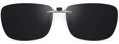 CAXMAN Polarized Clip On Sunglasses Over Prescription Glasses Men Women Compact Fit Non-Flip Up