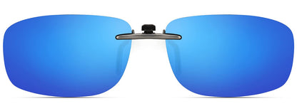 CAXMAN Polarized Clip On Sunglasses Over Prescription Glasses Men Women Compact Fit Non-Flip Up