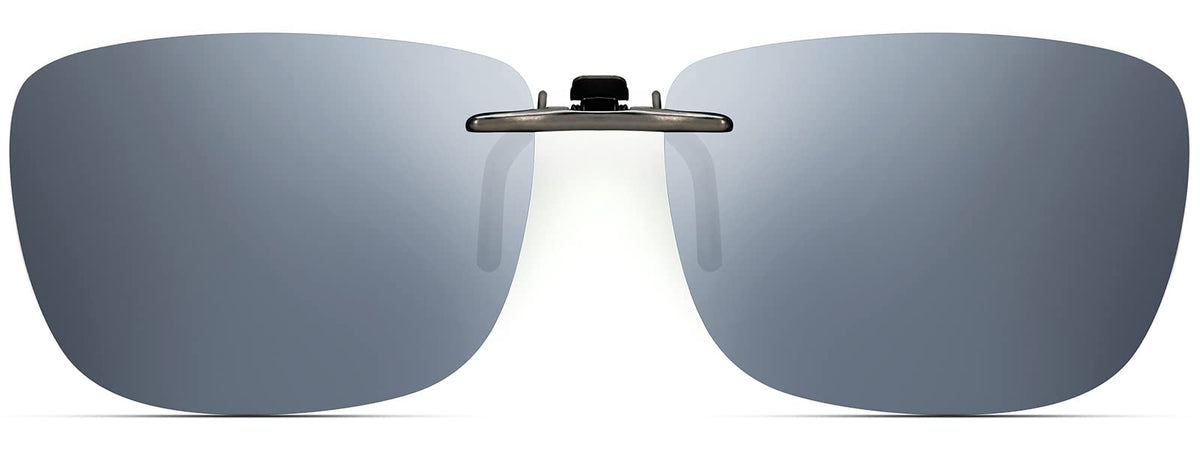 CAXMAN Polarized Clip On Sunglasses Over Prescription Glasses Men Women Compact Fit Non-Flip Up