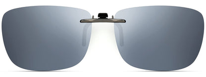 CAXMAN Polarized Clip On Sunglasses Over Prescription Glasses Men Women Compact Fit Non-Flip Up