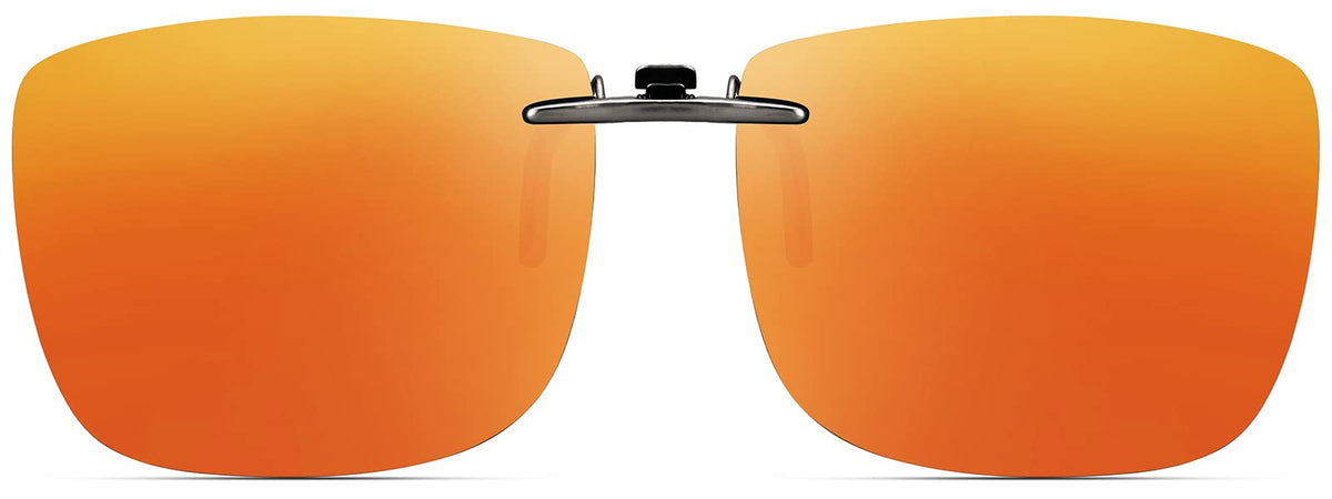 CAXMAN Polarized Clip On Sunglasses Over Prescription Glasses Men Women Compact Fit Non-Flip Up