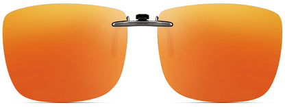 CAXMAN Polarized Clip On Sunglasses Over Prescription Glasses Men Women Compact Fit Non-Flip Up