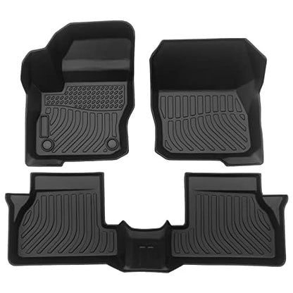 Car Floor Mats for 2012-2018 Ford Focus,All Weather TPE Rubber Full Set Includes 1st 2nd Row Front Maximum Coverage,Non Slip (for 2012-2018 Ford Focus)