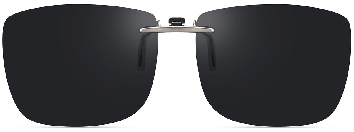 CAXMAN Polarized Clip On Sunglasses Over Prescription Glasses Men Women Compact Fit Non-Flip Up