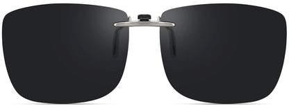 CAXMAN Polarized Clip On Sunglasses Over Prescription Glasses Men Women Compact Fit Non-Flip Up