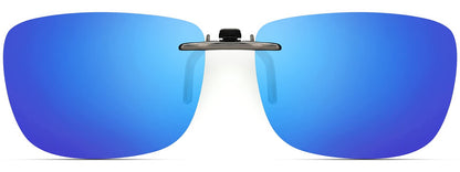 CAXMAN Polarized Clip On Sunglasses Over Prescription Glasses Men Women Compact Fit Non-Flip Up