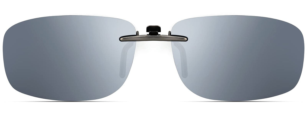 CAXMAN Polarized Clip On Sunglasses Over Prescription Glasses Men Women Compact Fit Non-Flip Up