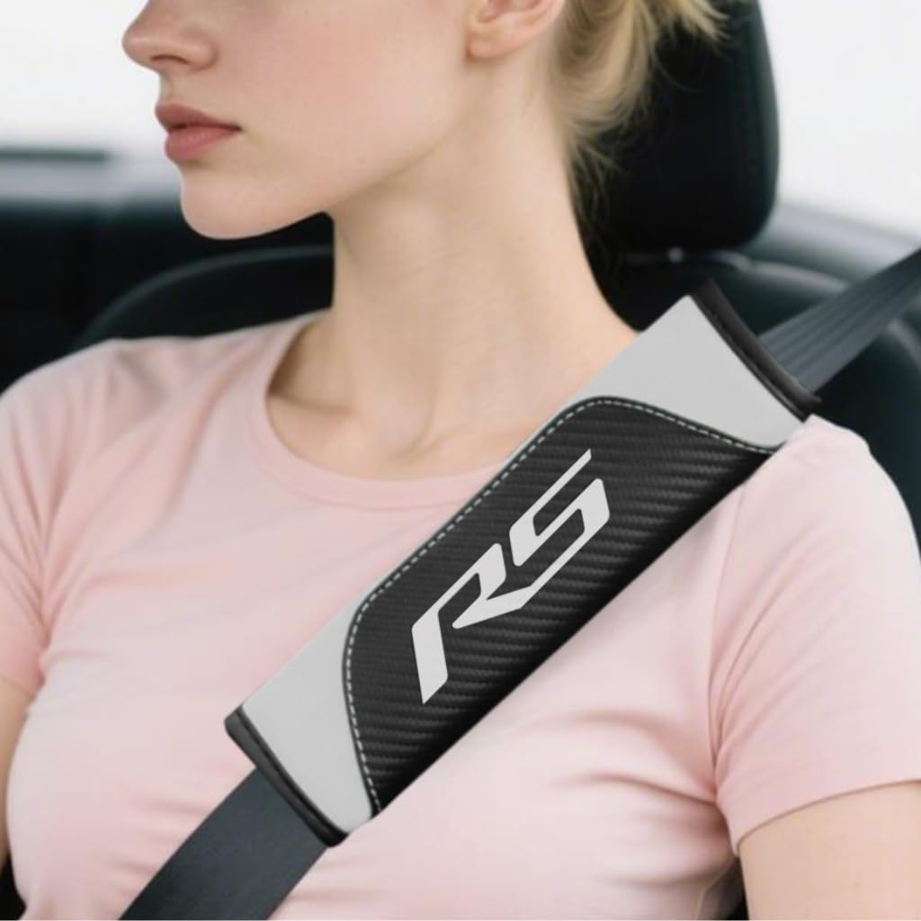 2Pcs Carbon Fiber Leather Seat Belt Cushions Shoulder Pad Soft for Camaro RS Equinox Malibu Traverse Blazer Cruze Trailblazer Trax Sonic Spark Accessories,Car Seat Belt Pads Safety Belt Cover Pad